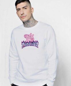 Ugly Peppa Pig Flame Thrasher Parody Sweatshirt