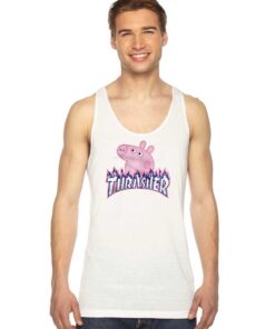 Ugly Peppa Pig Flame Thrasher Parody Tank Top