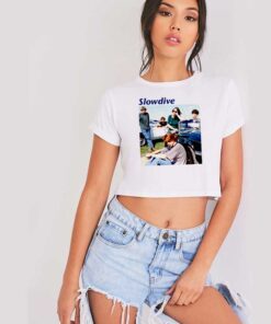 Vintage Slowdive Car Band Crop Top Shirt