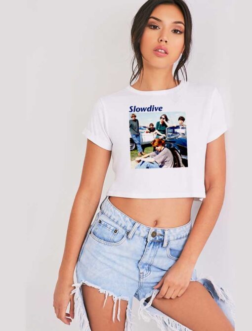 Vintage Slowdive Car Band Crop Top Shirt