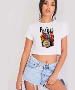 Vintage The Beatles Lonely Hearts Sergeant Crop Top Shirt