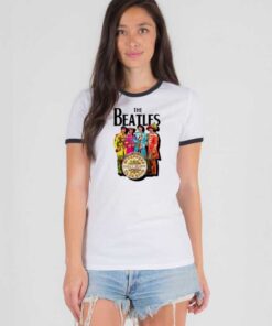 Vintage The Beatles Lonely Hearts Sergeant Ringer Tee