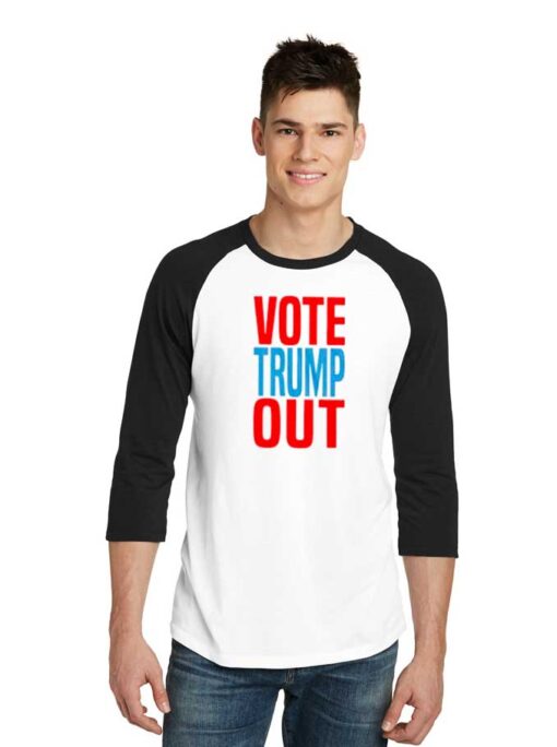 Vote Trump Out United States Election Raglan Tee