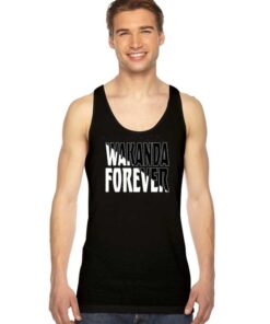 Wakanda Forever Black White RIP Tank Top