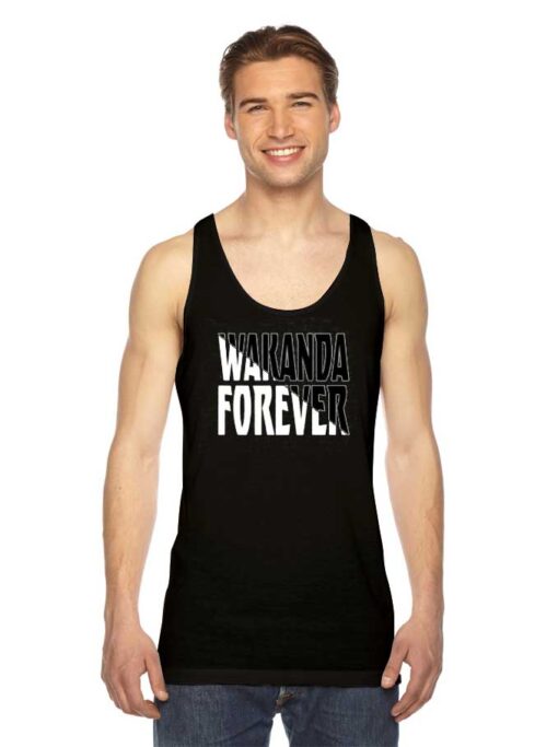 Wakanda Forever Black White RIP Tank Top