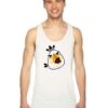 White Angry Bird X Adidas Logo Tank Top