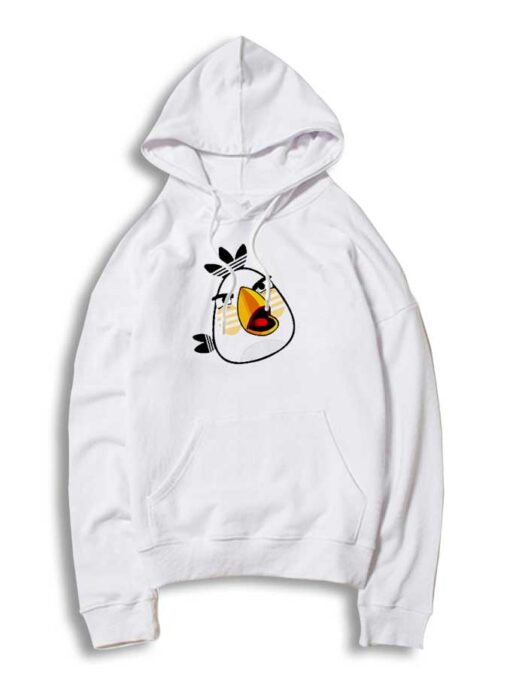 White Angry Bird X Adidas Logo Hoodie