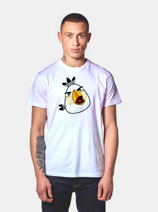 White Angry Bird X Adidas Logo T Shirt