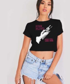 Wish You Were Here Pink Floyd Futuristic Crop Top Shirt