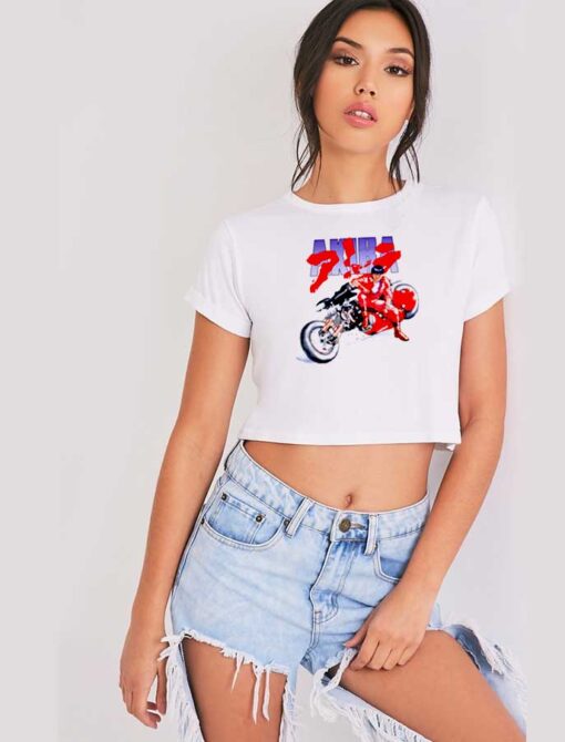 Akira Kaneda Japanese Anime Racer Crop Top Shirt