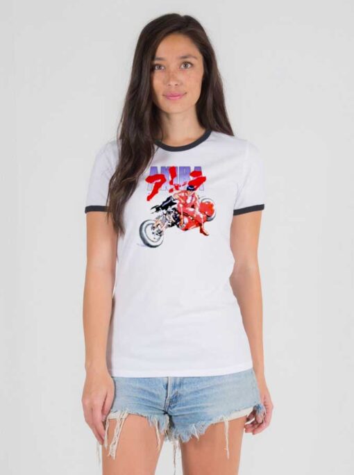 Akira Kaneda Japanese Anime Racer Ringer Tee