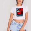 Among Us Election Vote Red For Impostor Crop Top Shirt