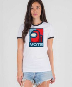 Among Us Election Vote Red For Impostor Ringer Tee