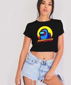 Among Us Impostor Blinking Eyes Crop Top Shirt