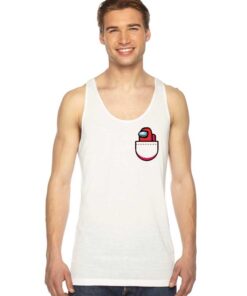 Among Us Red Impostor Pocket Style Tank Top