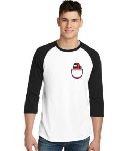 Among Us Red Impostor Pocket Style Raglan Tee