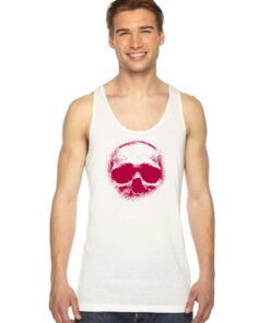 Back Of Skeleton Skull Halloween Tank Top