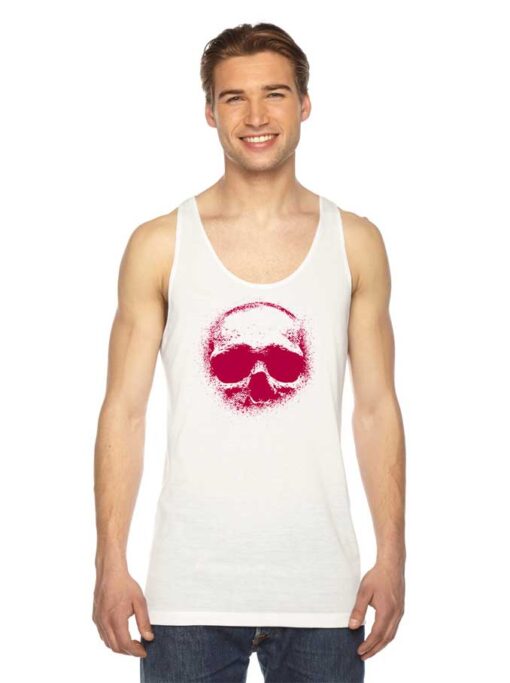 Back Of Skeleton Skull Halloween Tank Top