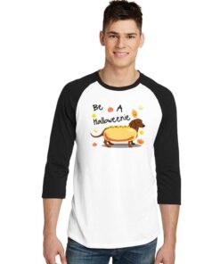 Be A Halloweenie Hotdog Costume Halloween Raglan Tee