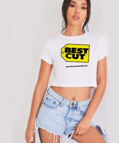 Best Cut Expert Barber Price Tag Crop Top Shirt