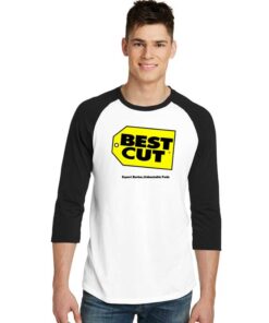 Best Cut Expert Barber Price Tag Raglan Tee