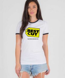 Best Cut Expert Barber Price Tag Ringer Tee