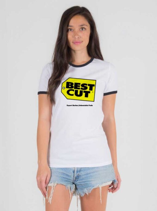 Best Cut Expert Barber Price Tag Ringer Tee