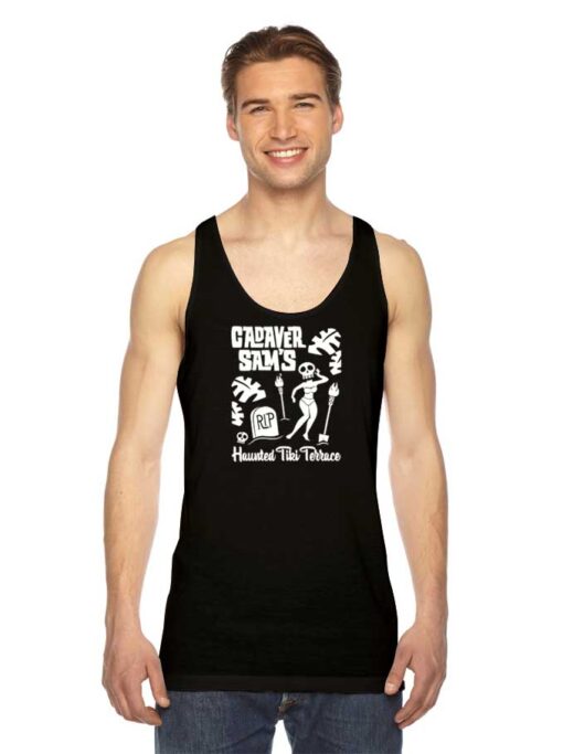 Cadaver Sam's Haunted Tiki Terrace Halloween Tank Top