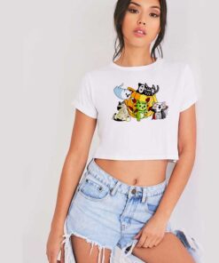 Catoween Cosplaying Halloween Cats Crop Top Shirt