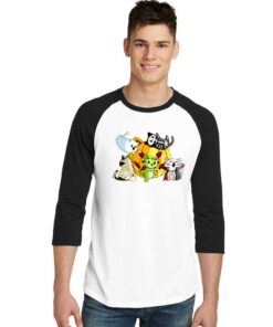 Catoween Cosplaying Halloween Cats Raglan Tee