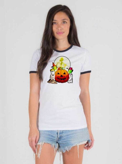 Charlie Brown Family Halloween Pumpkin Ringer Tee