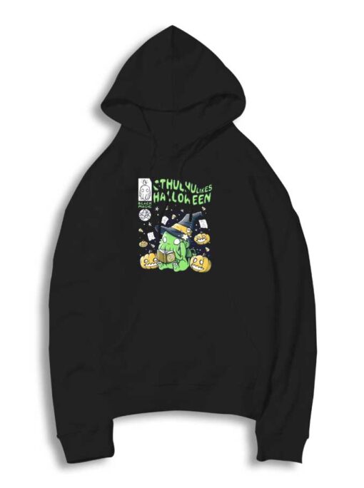 Cthulhu Likes Halloween Black Magic Book Hoodie