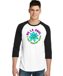 De La Soul 3 Feet High And Rising Flower Raglan Tee