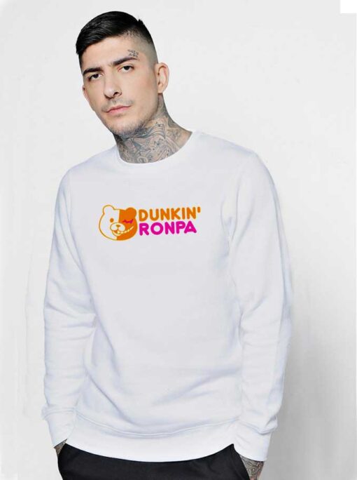 Dunkin Ronpa Black White Bear Donuts Sweatshirt