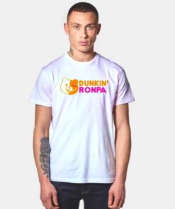 Dunkin Ronpa Black White Bear Donuts T Shirt