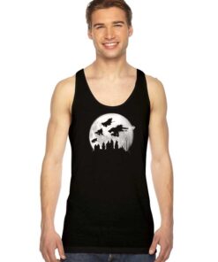 Full Moon Over Hogwarts Magic Fight Tank Top