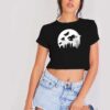 Full Moon Over Hogwarts Magic Fight Crop Top Shirt