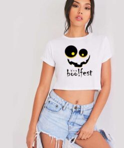 Funny Halloween It's A Boo Festival Crop Top Shirt