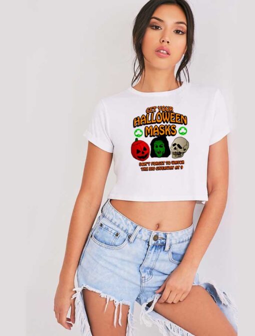 Get Your Halloween Masks Giveaway Crop Top Shirt