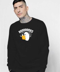 Ghost Reading Halloween Booooks Sweatshirt