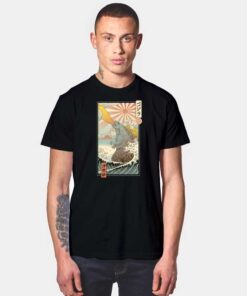 Godzilla Japanese King Kaiju Ukiyo-e Art T Shirt