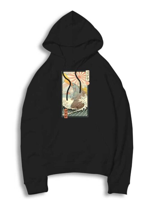 Godzilla Japanese King Kaiju Ukiyo-e Art Hoodie