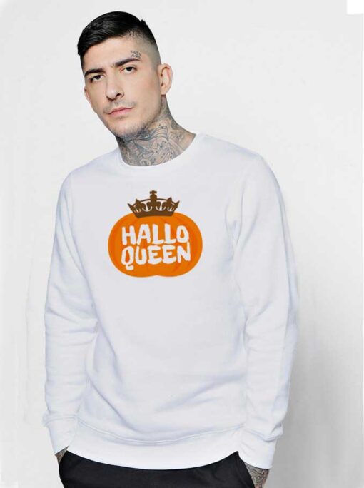 Halloqueen Crown Orange Pumpkin Sweatshirt