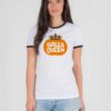 Halloqueen Crown Orange Pumpkin Ringer Tee