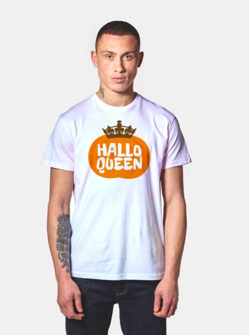 Halloqueen Crown Orange Pumpkin T Shirt