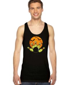 Halloween Bowling Zombie Pins Bomb Tank Top