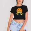 Halloween Bowling Zombie Pins Bomb Crop Top Shirt