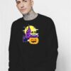 Halloween Castle and Baby Yoda Pumpkin Sweatshirt