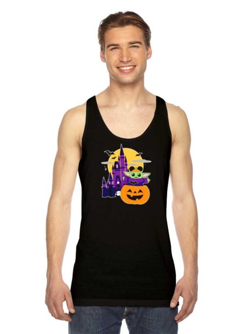 Halloween Castle and Baby Yoda Pumpkin Tank Top