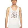 Halloween Ghosts And Pumpkins Grid Tank Top